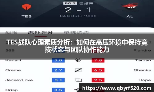 TES战队心理素质分析：如何在高压环境中保持竞技状态与团队协作能力